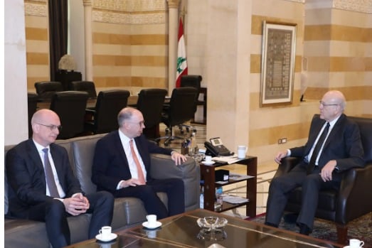 ميقاتي بحث ملف تمويل الأونروا مع كلاوس: هناك خصوصية لبنانية ينبغي أخذها بالاعتبار ميقاتي بحث ملف تمويل الأونروا مع كلاوس: هناك خصوصية لبنانية ينبغي أخذها بالاعتبار